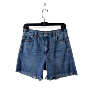American Eagle Outfitters Mom High Rise Cutoff Shorts Jorts Womens 4 Medium Wash